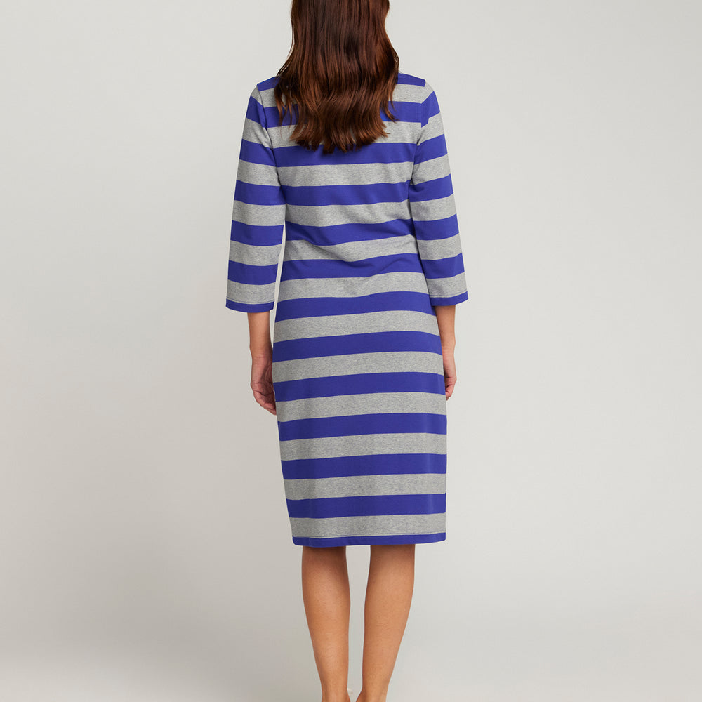 
                      
                        La Françoise Royal Blue And Grey Stripe Dress
                      
                    