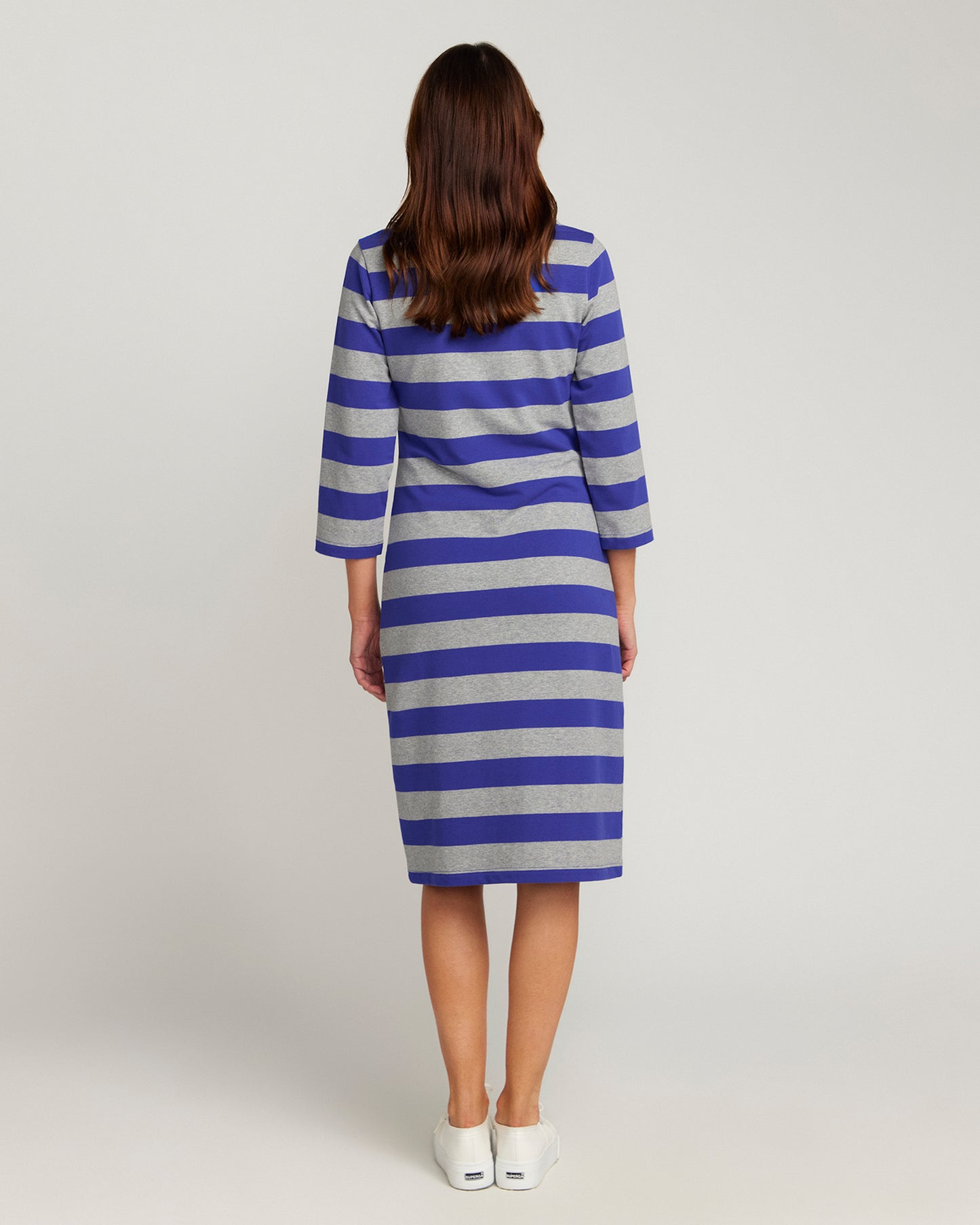 The Françoise Grey and Royal Blue Sweat Dress