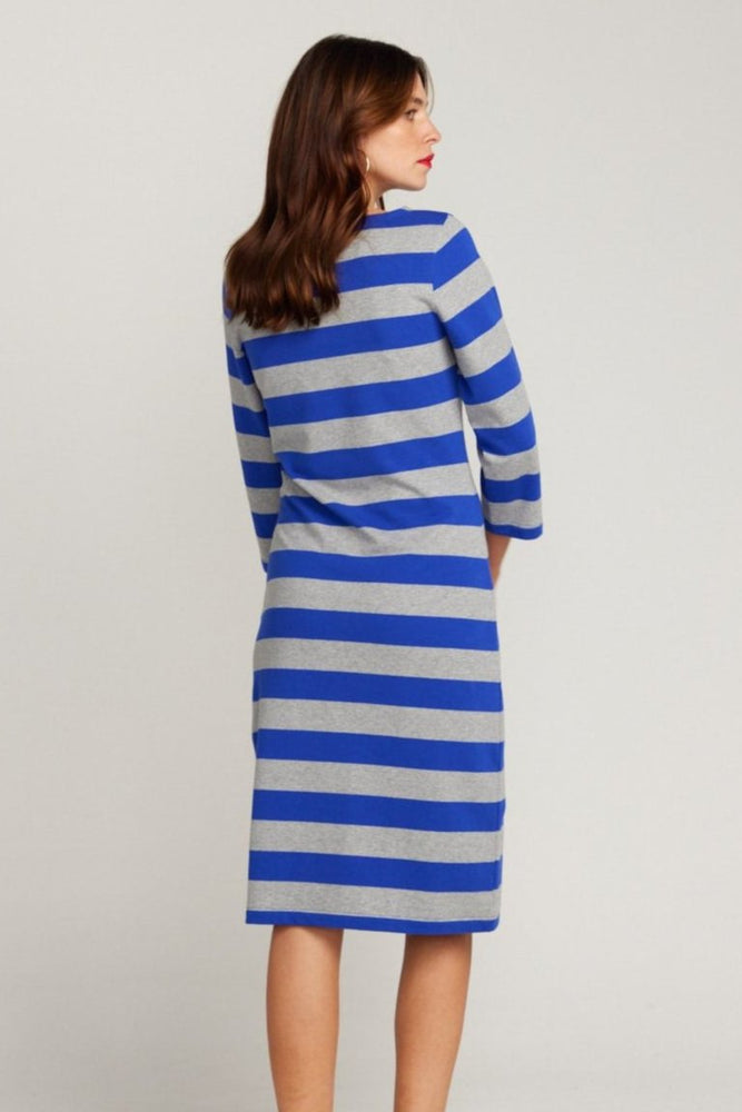 
                      
                        La Françoise Royal Blue And Grey Stripe Dress
                      
                    