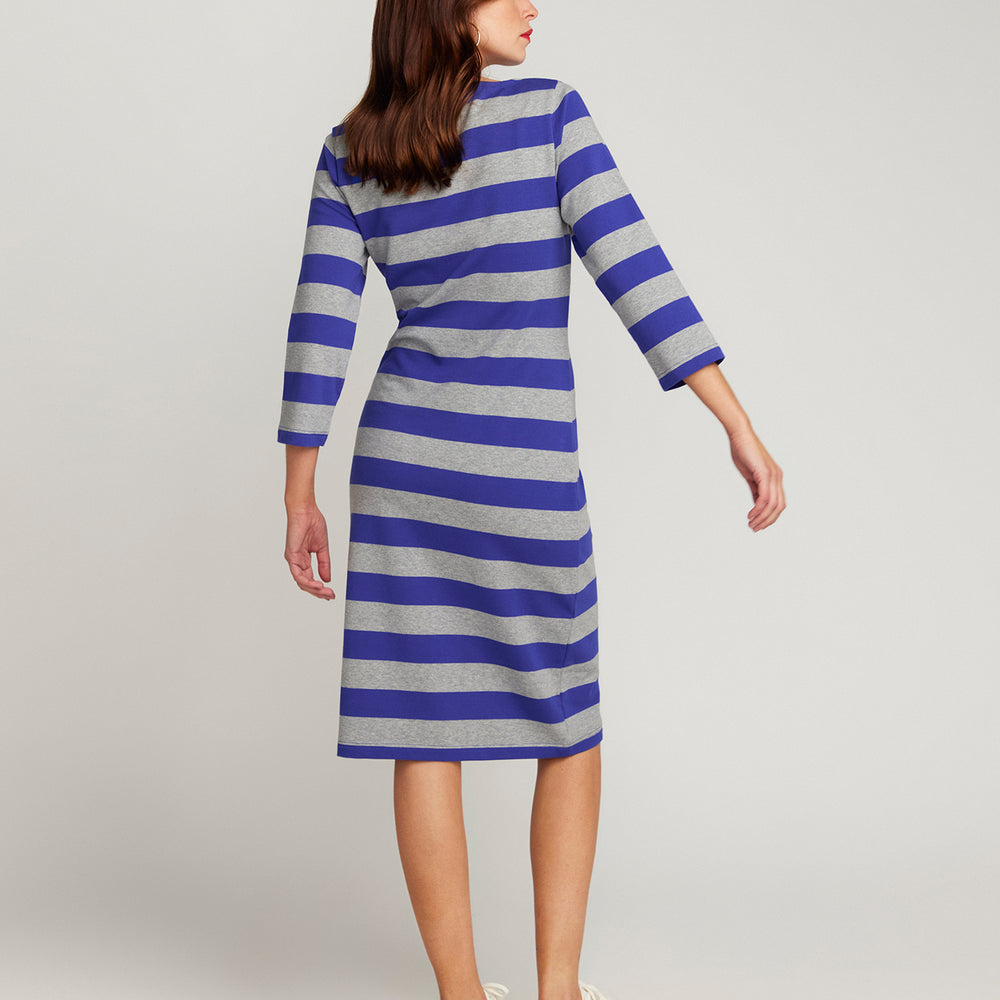 
                      
                        La Françoise Royal Blue And Grey Stripe Dress
                      
                    