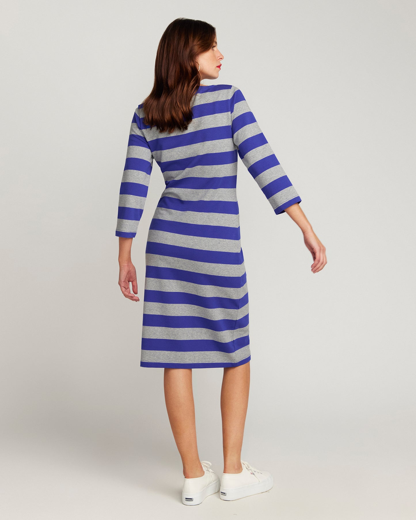 The Françoise Grey and Royal Blue Sweat Dress