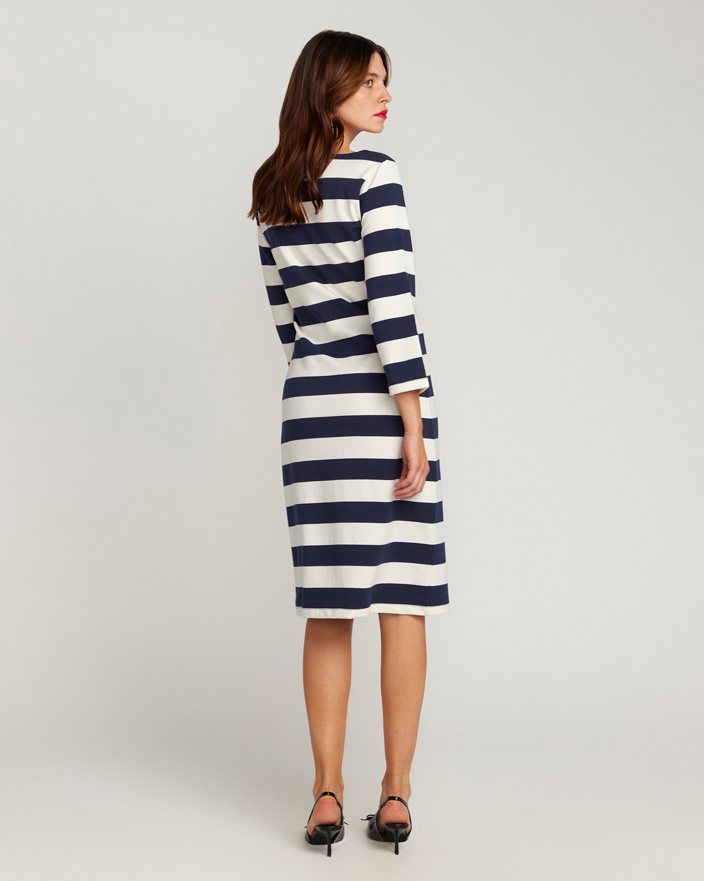 The Françoise Navy and Cream Sweat Dress