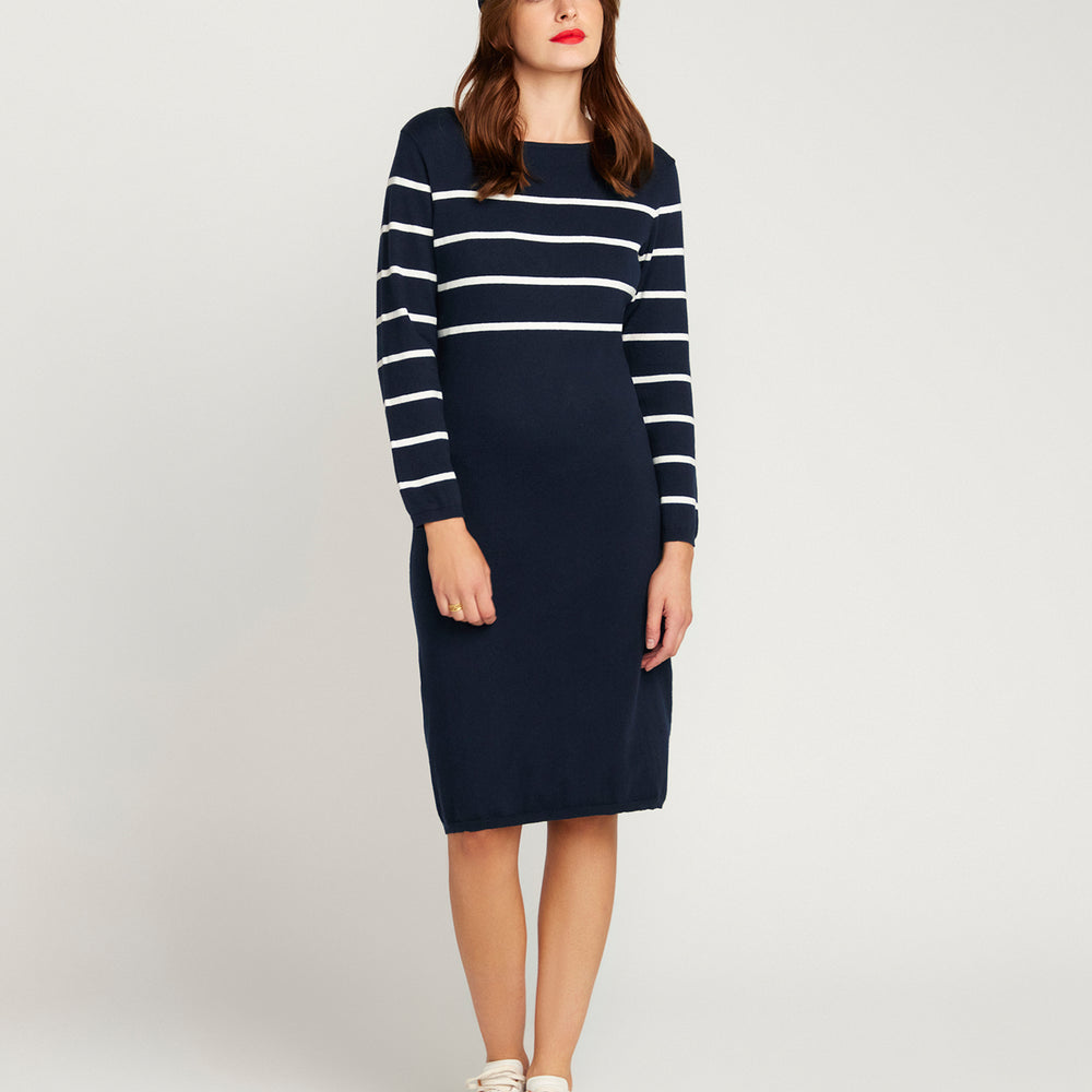 
                      
                        Agathe Cotton and Cashmere Knit Dress - Navy Blue
                      
                    