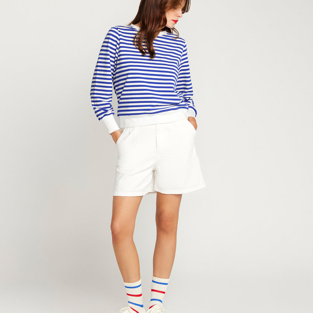 
                      
                        La Camille Breton Stripe Top - Royal Blue
                      
                    