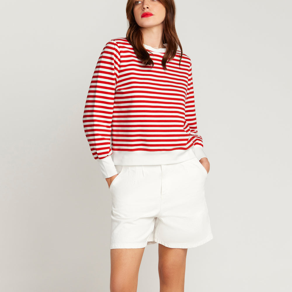 
                      
                        La Camille Breton Stripe Top - Red
                      
                    