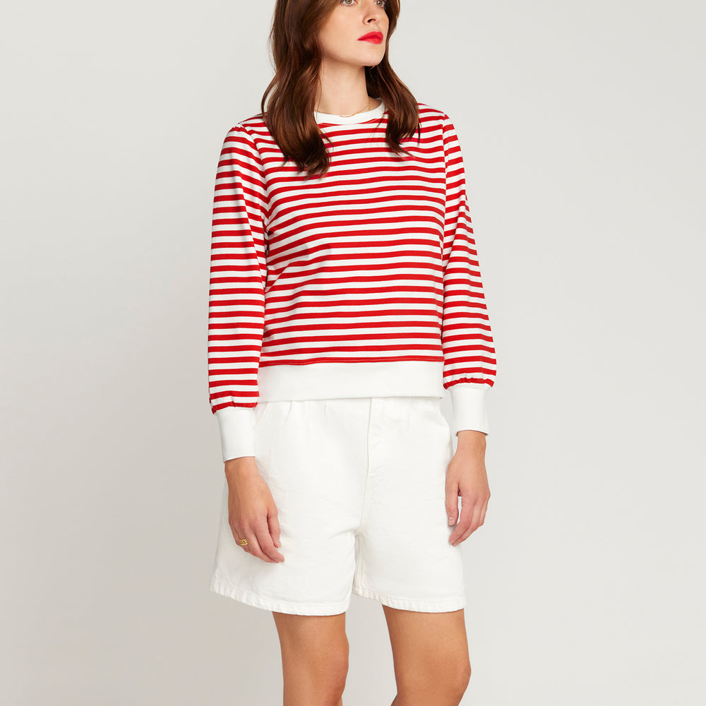 
                      
                        La Camille Breton Stripe Top - Red
                      
                    