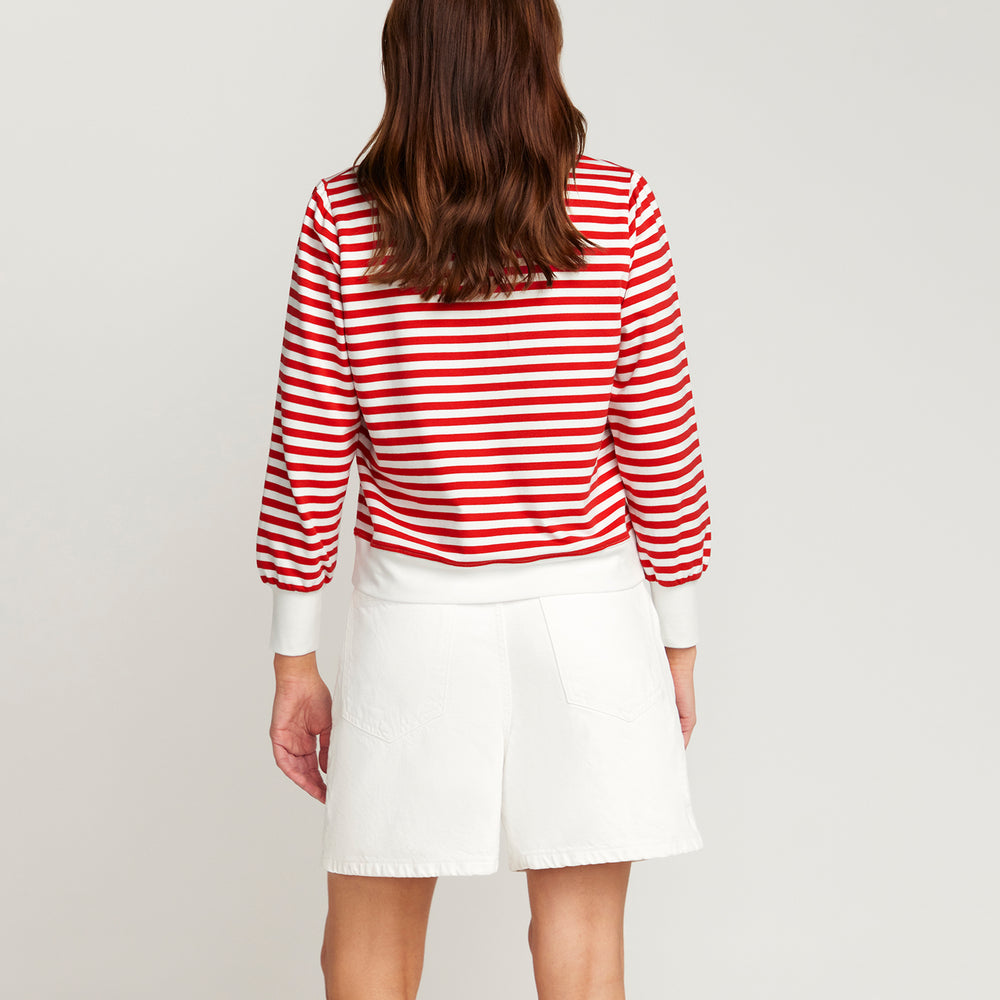 
                      
                        La Camille Breton Stripe Top - Red
                      
                    