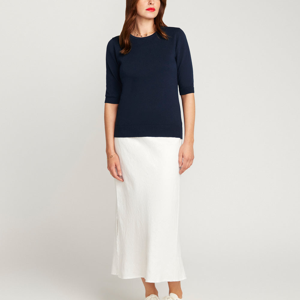 
                      
                        Cotton And Cashmere Top - Navy Blue
                      
                    