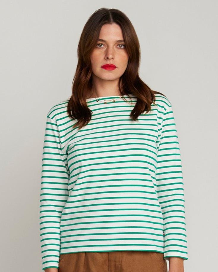 
                      
                        Green Breton Stripe French Top White Base Green Stripe
                      
                    