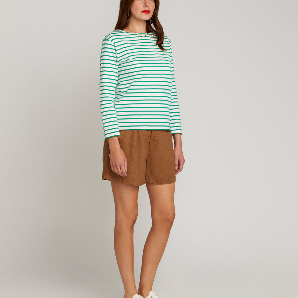 
                      
                        Green Breton Stripe French Top White Base Green Stripe
                      
                    