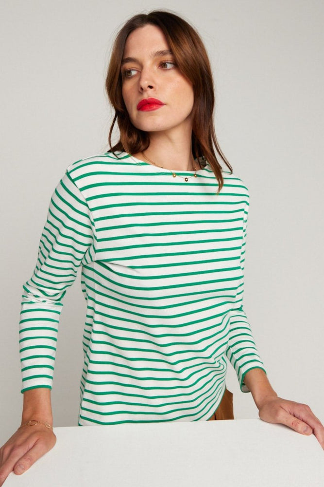 
                      
                        Green Breton Stripe French Top White Base Green Stripe
                      
                    