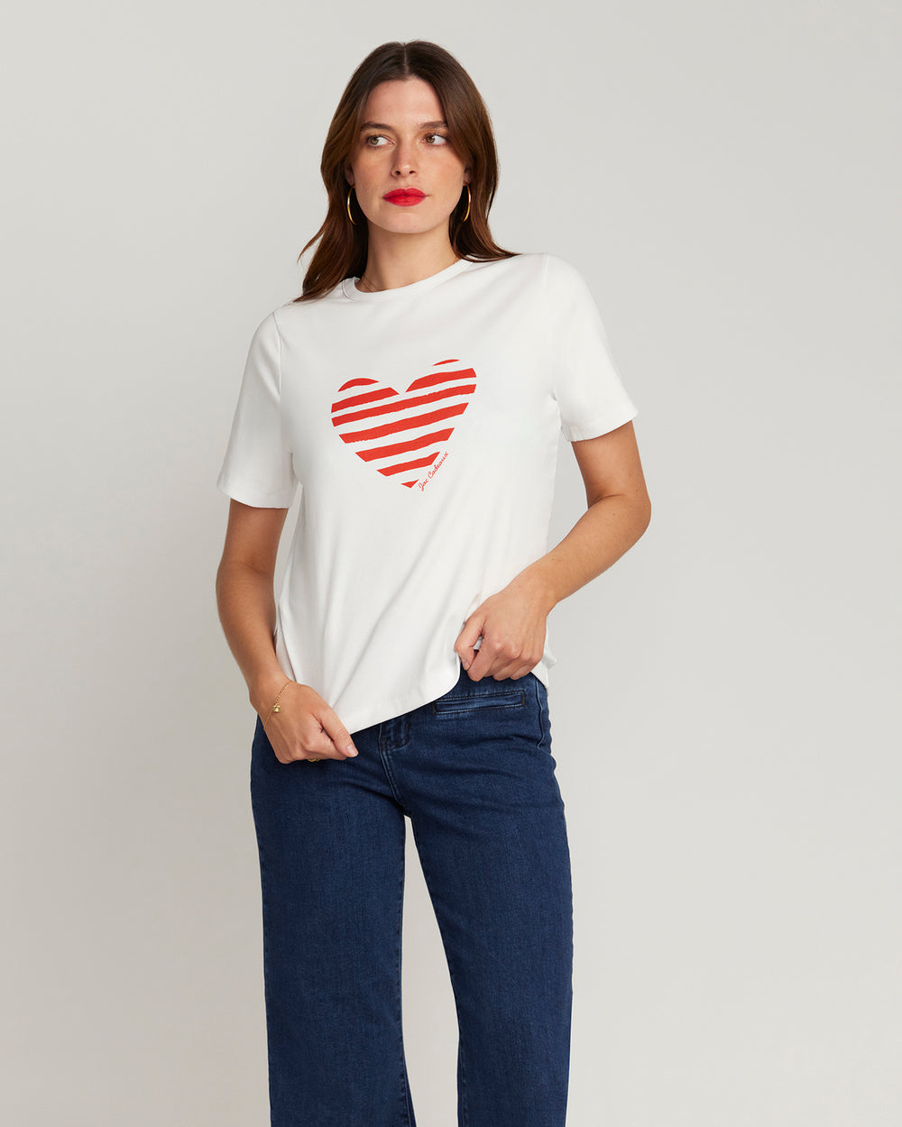 Jac Cadeaux Heart T-shirt Red