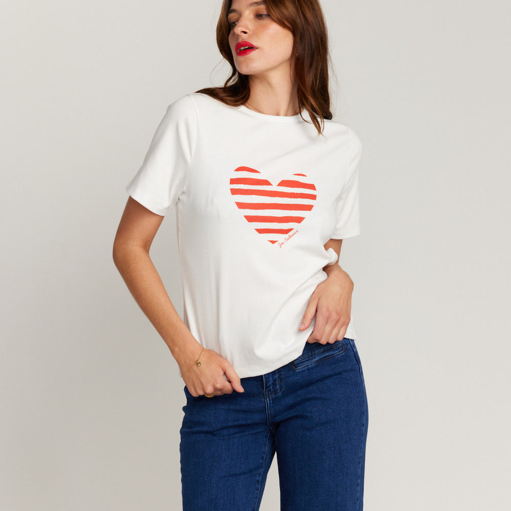 Jac Cadeaux Heart T-shirt Red