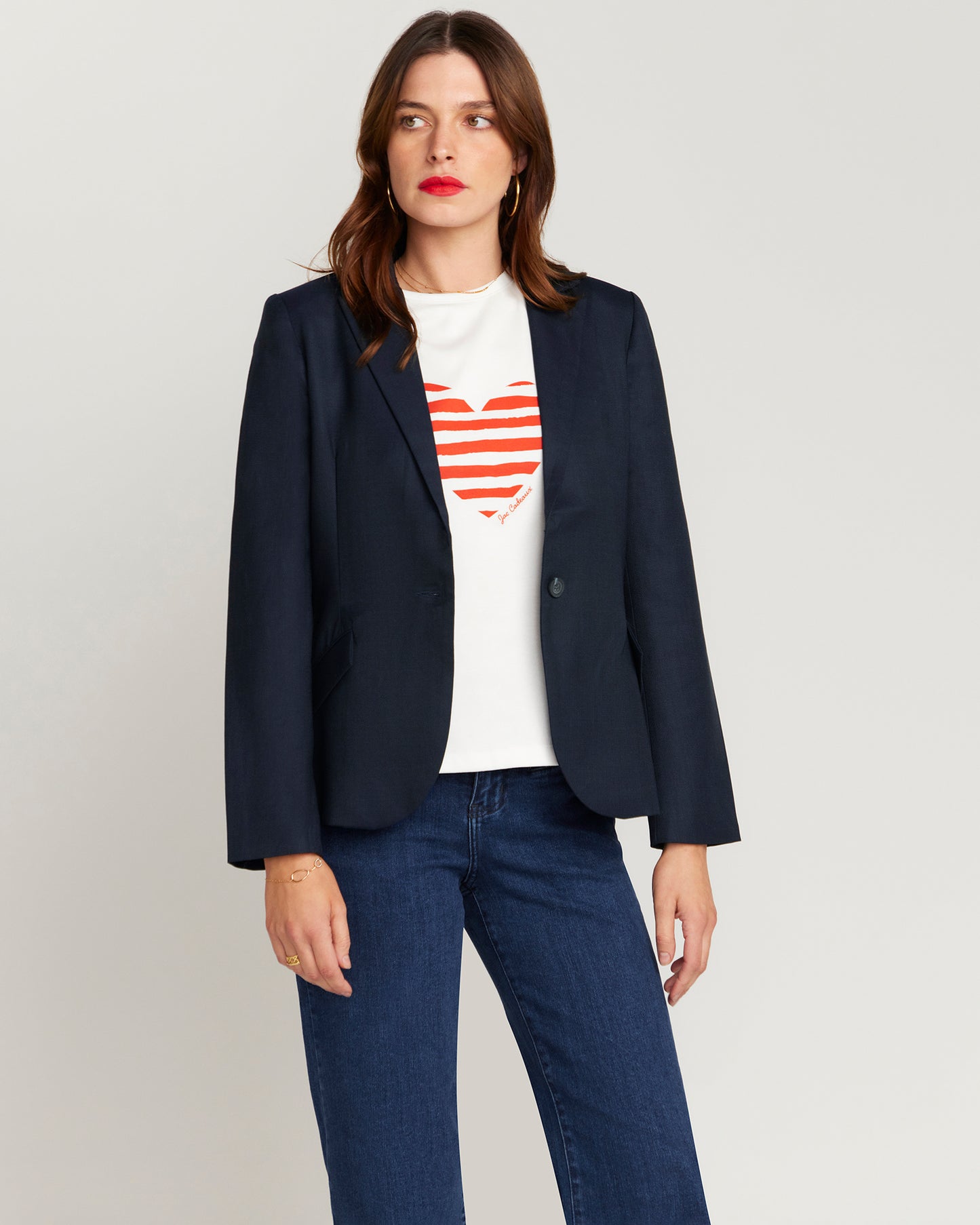 Claudette Blazer - Navy Blue