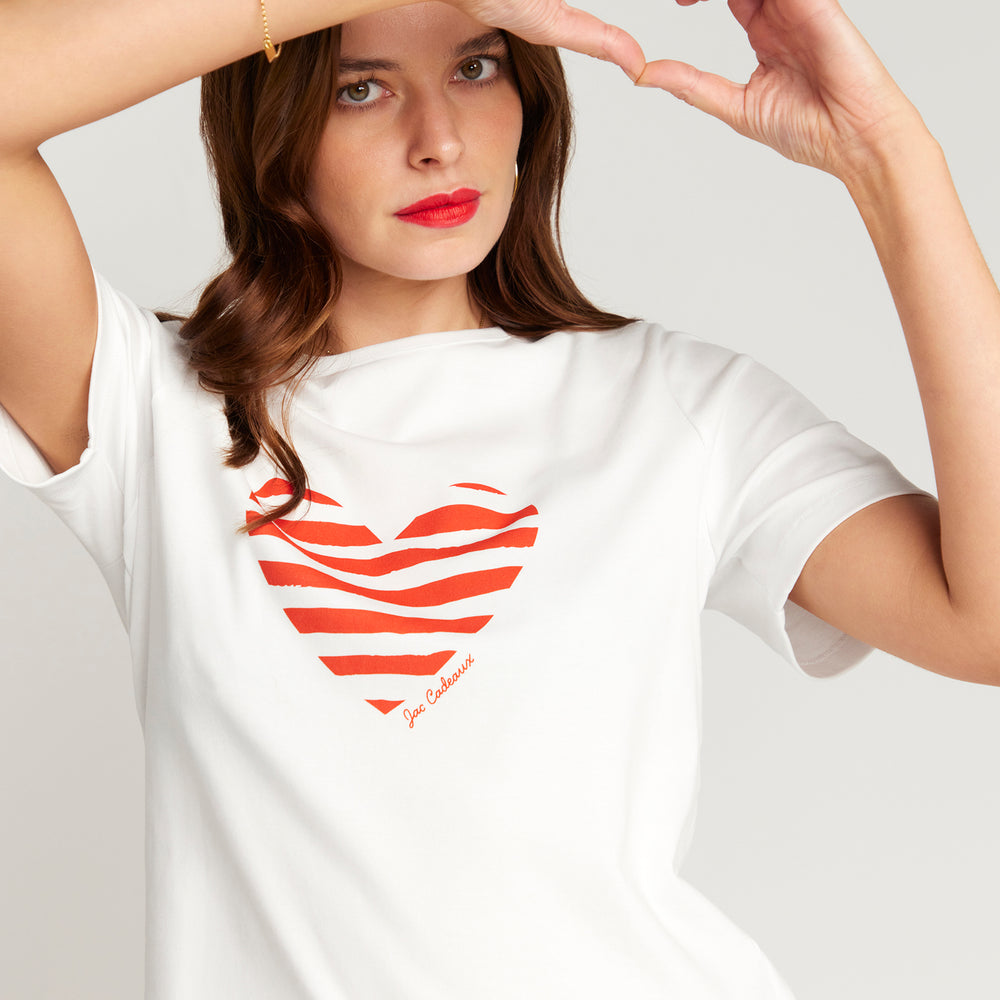 Jac Cadeaux Heart T-shirt Red