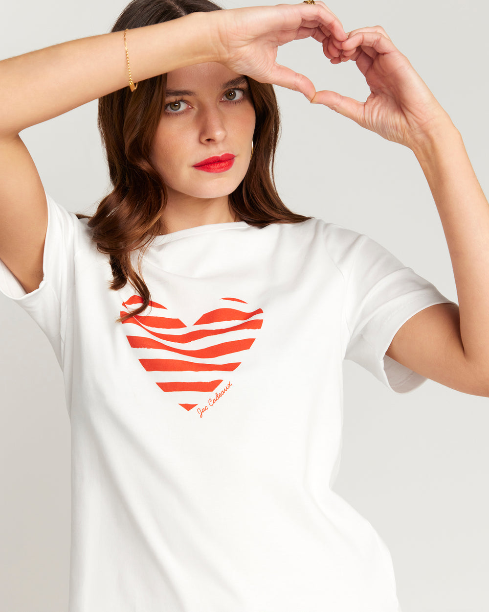 Jac Cadeaux Heart T-shirt Red