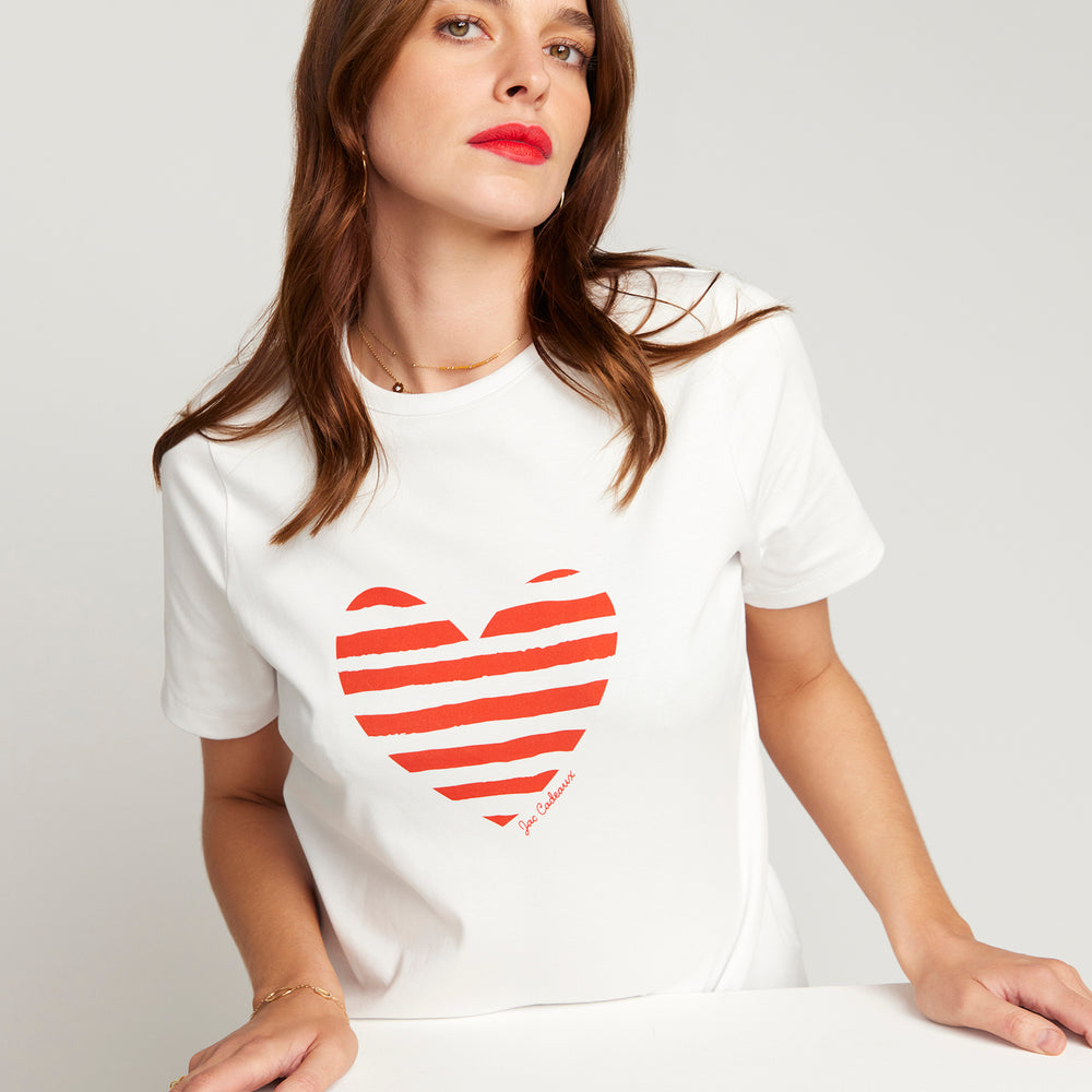 Jac Cadeaux Heart T-shirt Red