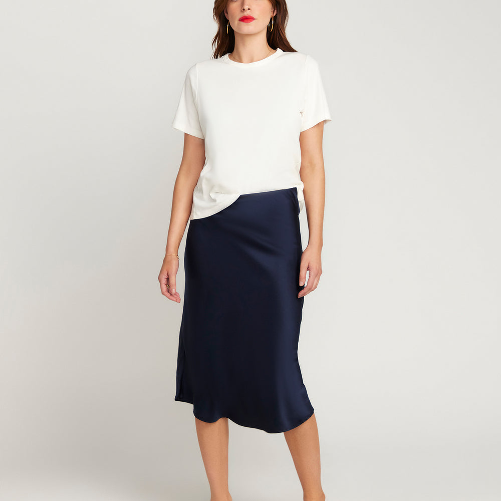 
                      
                        Silk Skirt Navy Blue
                      
                    