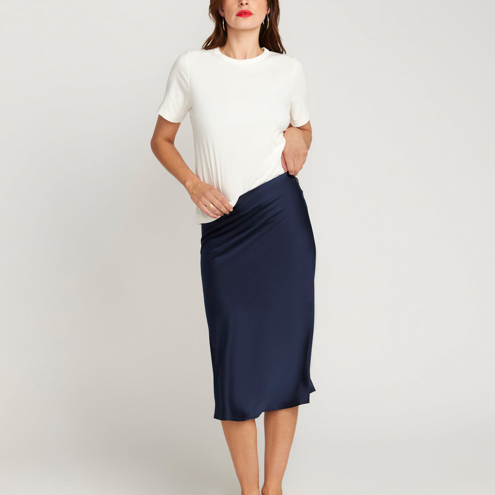 
                      
                        Silk Skirt Navy Blue
                      
                    