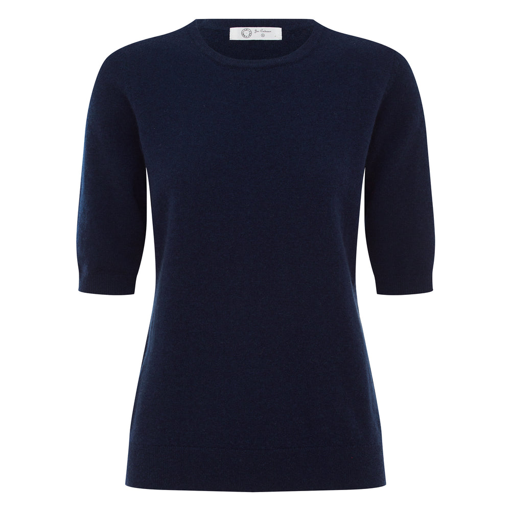 
                      
                        Margaux Navy Blue Knit Top  Cashmere & Wool
                      
                    