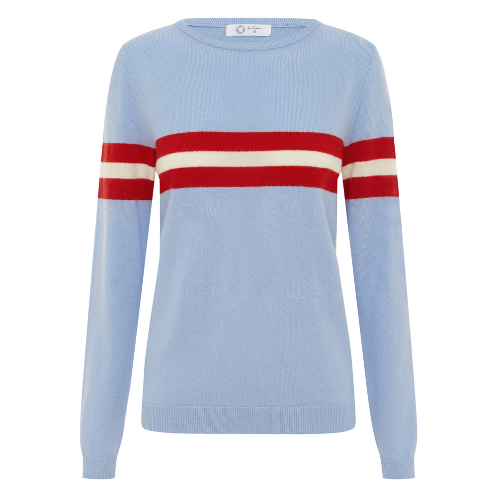 
                      
                        Cashmere & Wool French Racer Crewneck Sweater - POWDER BLUE PREORDER END MARCH
                      
                    