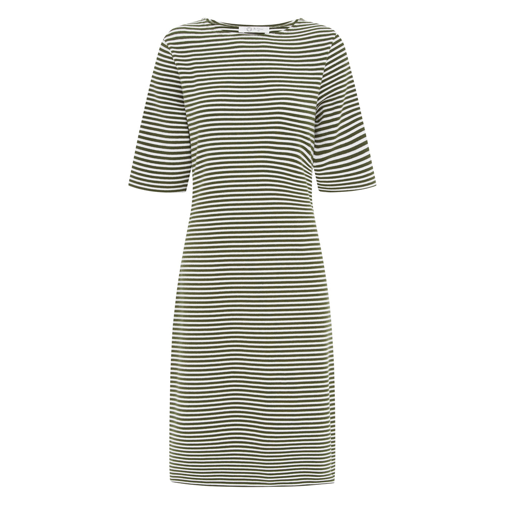 
                      
                        L'Été Olive and White Stripe Summer Dress
                      
                    