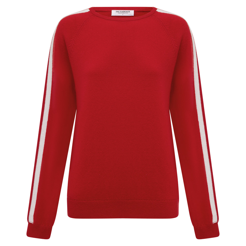 
                      
                        Cashmere & Wool French Racer Crewneck Sweater - RED PREORDER END MARCH
                      
                    