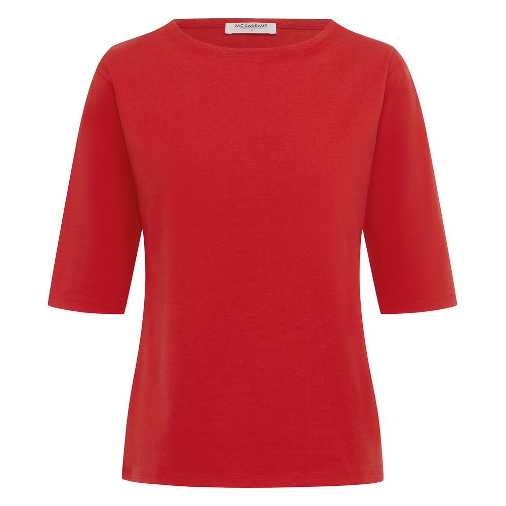 
                      
                        The Birkin Basic Red Tee - Boat Neck
                      
                    