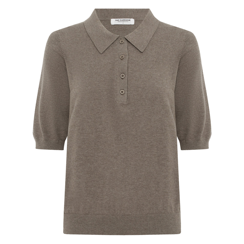 
                      
                        Cotton And Cashmere Polo Top MOCHA
                      
                    