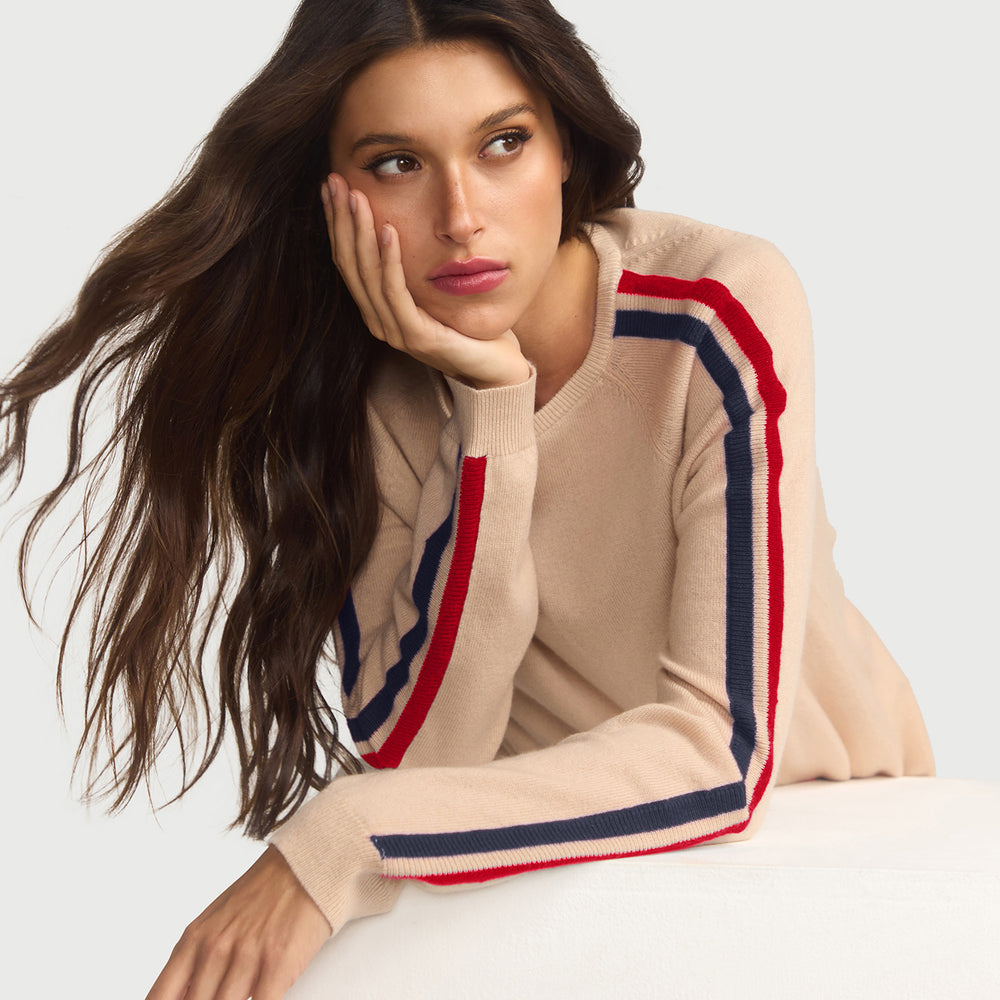 
                      
                        Cashmere & Wool French Racer Crewneck Sweater - BEIGE PREORDER END MARCH
                      
                    