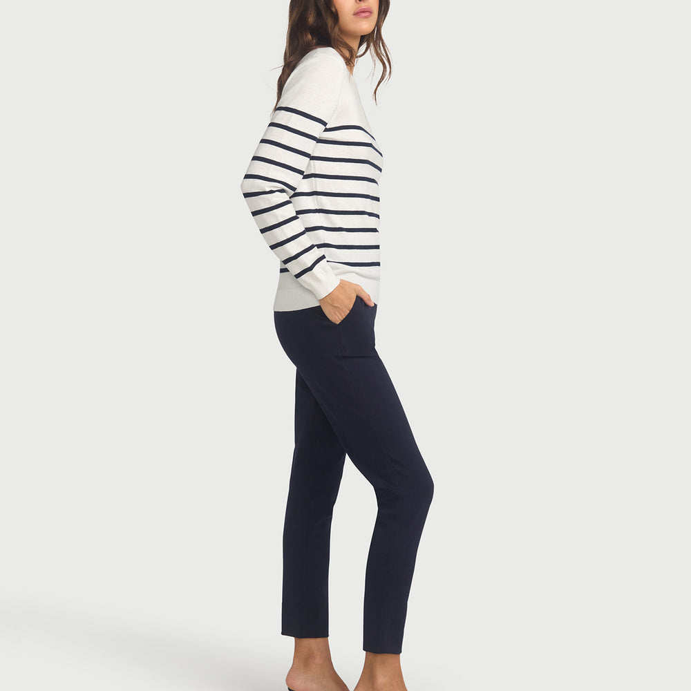 
                      
                        Cotton And Cashmere Breton Sweater Cream Base Navy Stripe
                      
                    