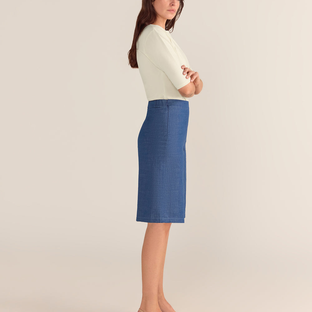 
                      
                        Denim Bermuda Shorts
                      
                    