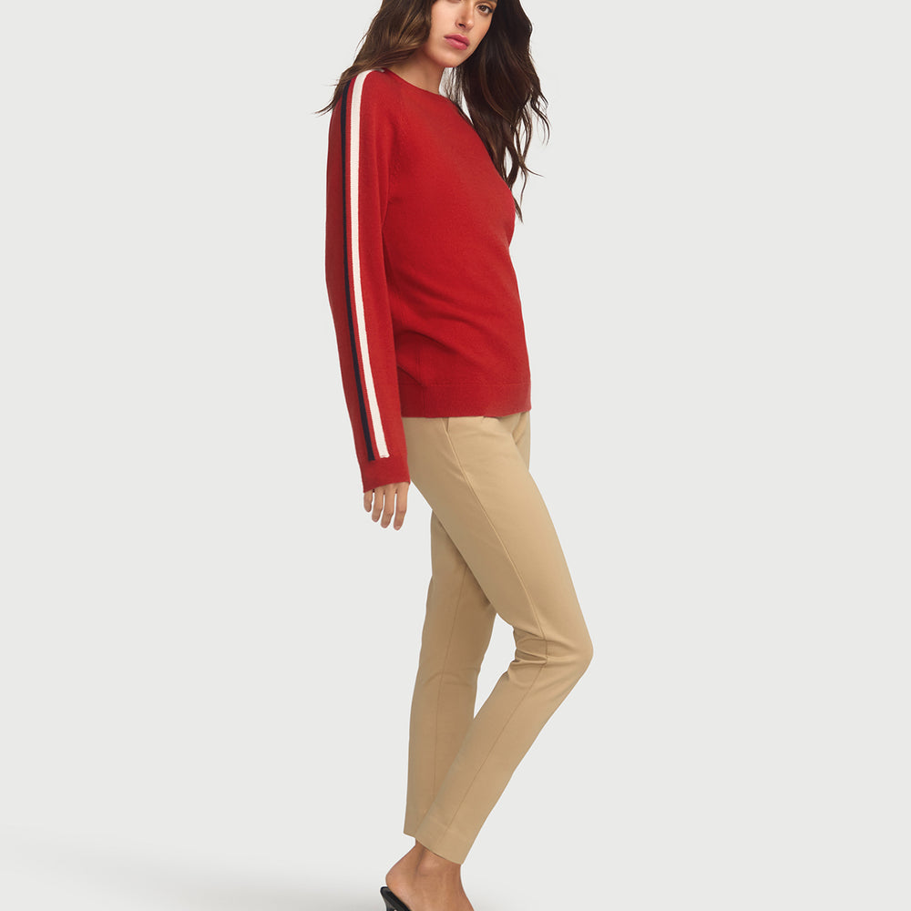 
                      
                        Cashmere & Wool French Racer Crewneck Sweater - RED PREORDER END MARCH
                      
                    