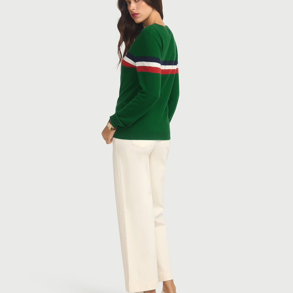 
                      
                        Cashmere & Wool French Racer Crewneck Sweater - GREEN PREORDER END MARCH
                      
                    