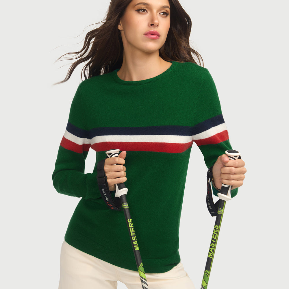 
                      
                        Cashmere & Wool French Racer Crewneck Sweater - GREEN PREORDER END MARCH
                      
                    