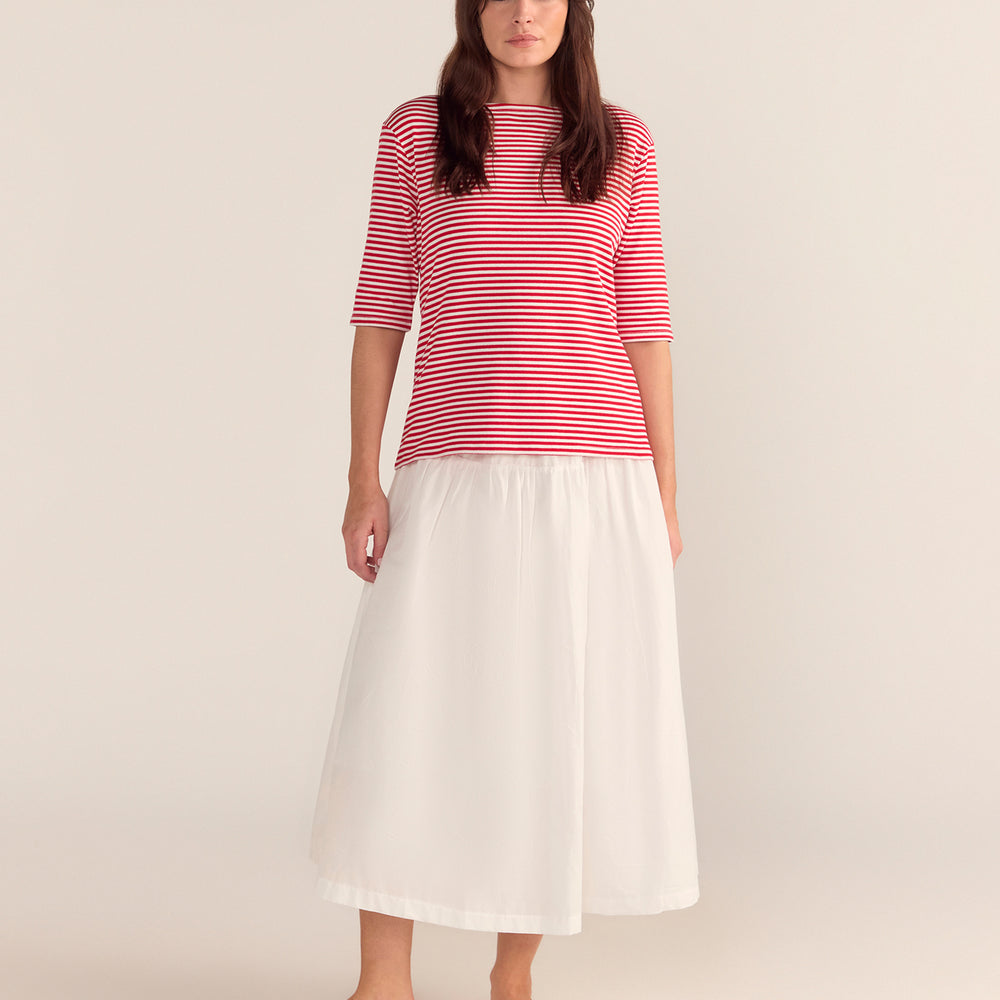 Red and white Pin stripe Tee