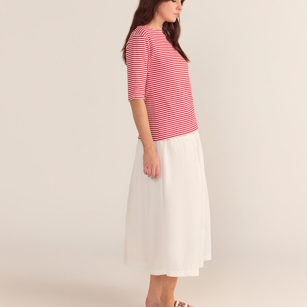 Red and white Pin stripe Tee