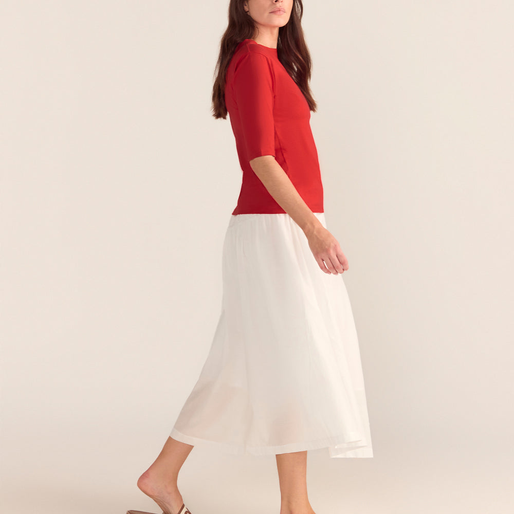 
                      
                        The Birkin Basic Red Tee - Boat Neck
                      
                    