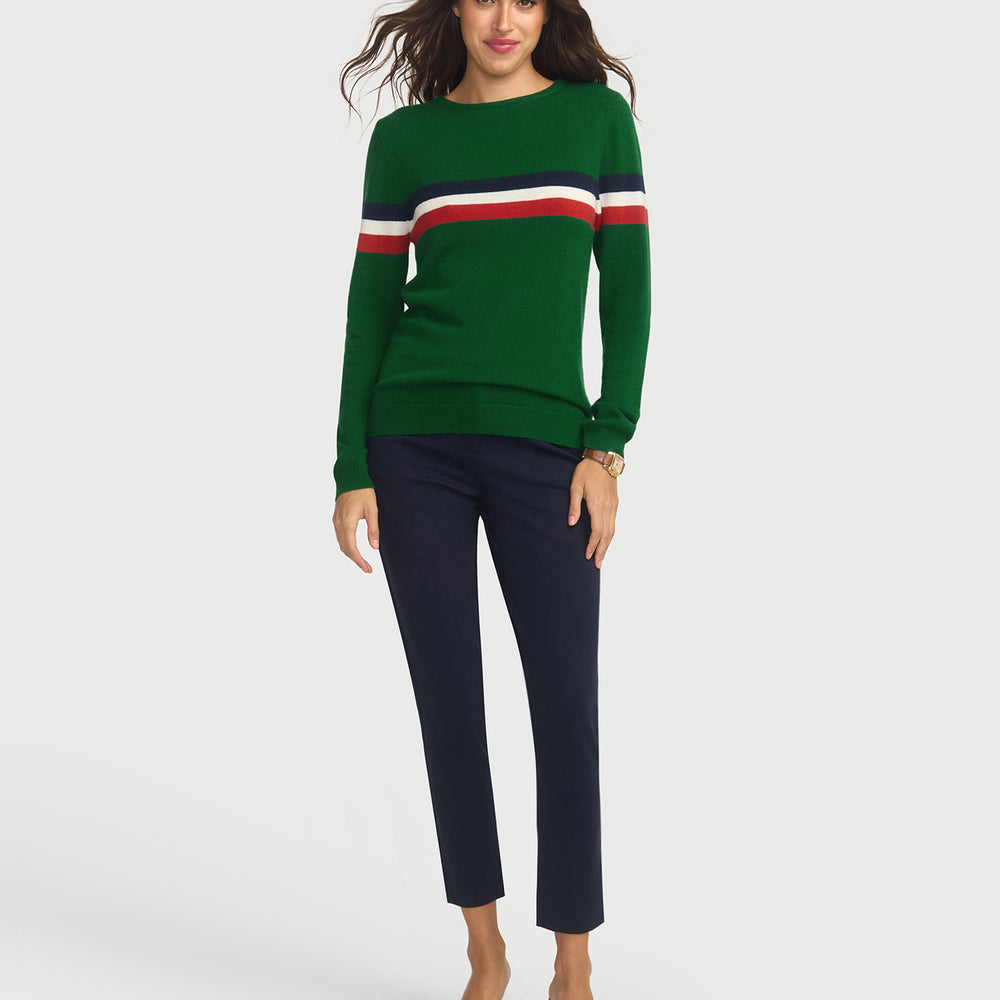 
                      
                        Cashmere & Wool French Racer Crewneck Sweater - GREEN PREORDER END MARCH
                      
                    