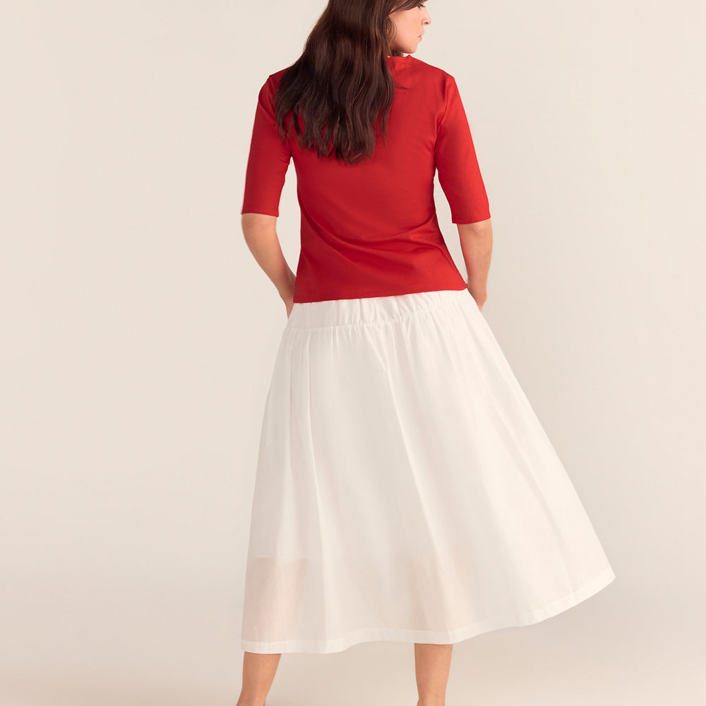 
                      
                        The Birkin Basic Red Tee - Boat Neck
                      
                    