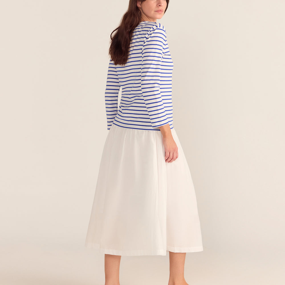 Breton Royal Blue Stripe Top White Base Royal Stripe