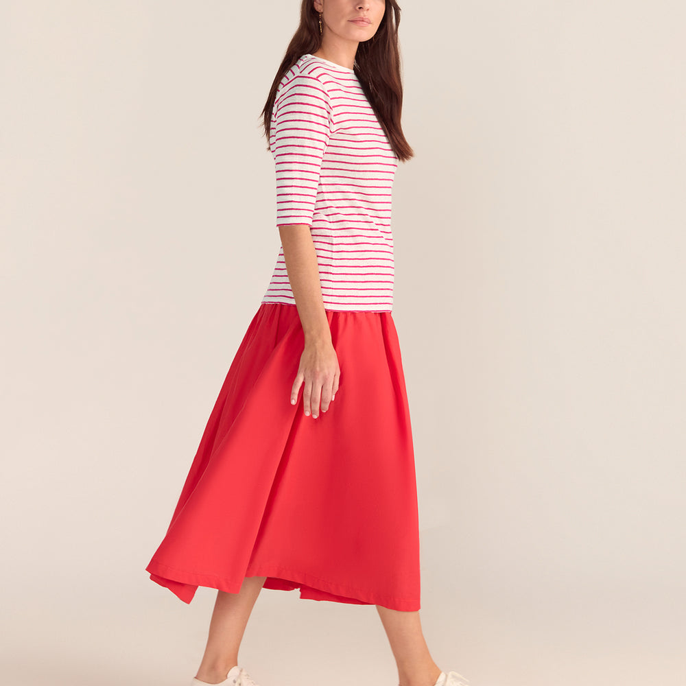 
                      
                        French LINEN Breton Boat Neck Top- White Base red Stripe Tee PREORDER 8 OCTOBER
                      
                    