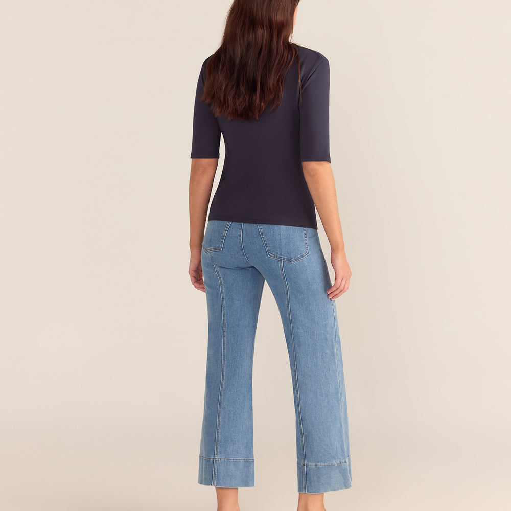 
                      
                        The Birkin Basic Bleu Tee - Boat Neck
                      
                    