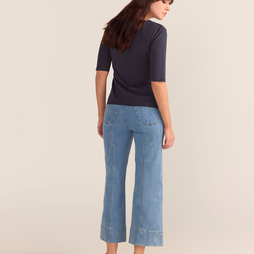 
                      
                        The Birkin Basic Bleu Tee - Boat Neck
                      
                    