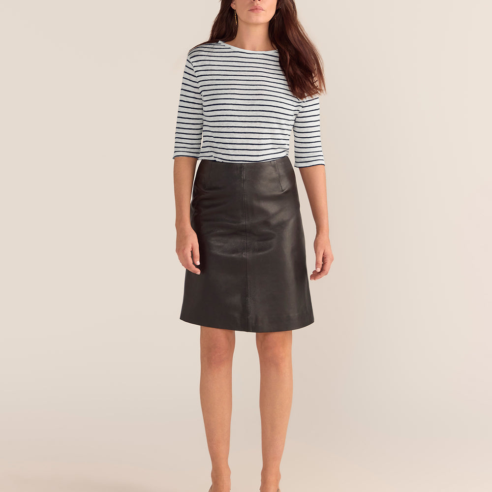 
                      
                        Black Leather Skirt
                      
                    