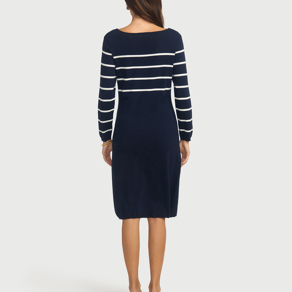 
                      
                        Agathe Cotton and Cashmere Knit Dress - Navy Blue
                      
                    