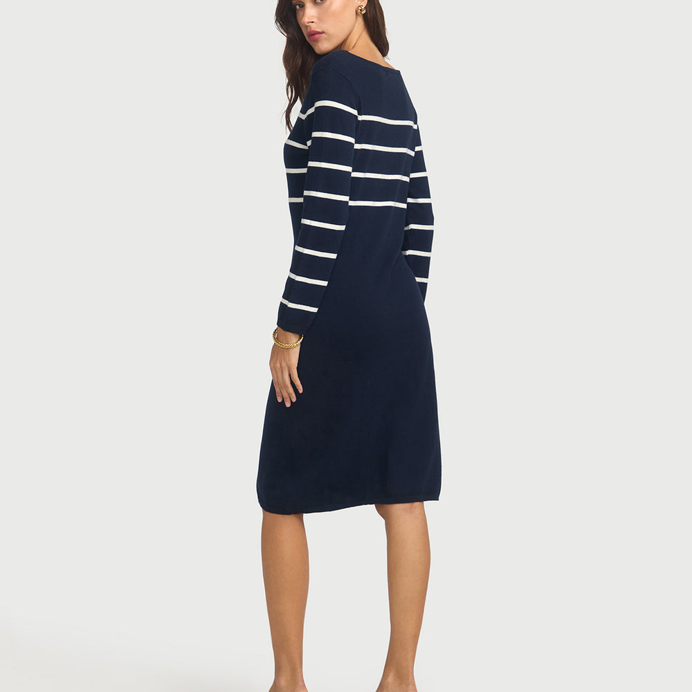 
                      
                        Agathe Cotton and Cashmere Knit Dress - Navy Blue
                      
                    