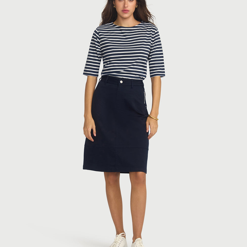 Navy Jupe Skirt