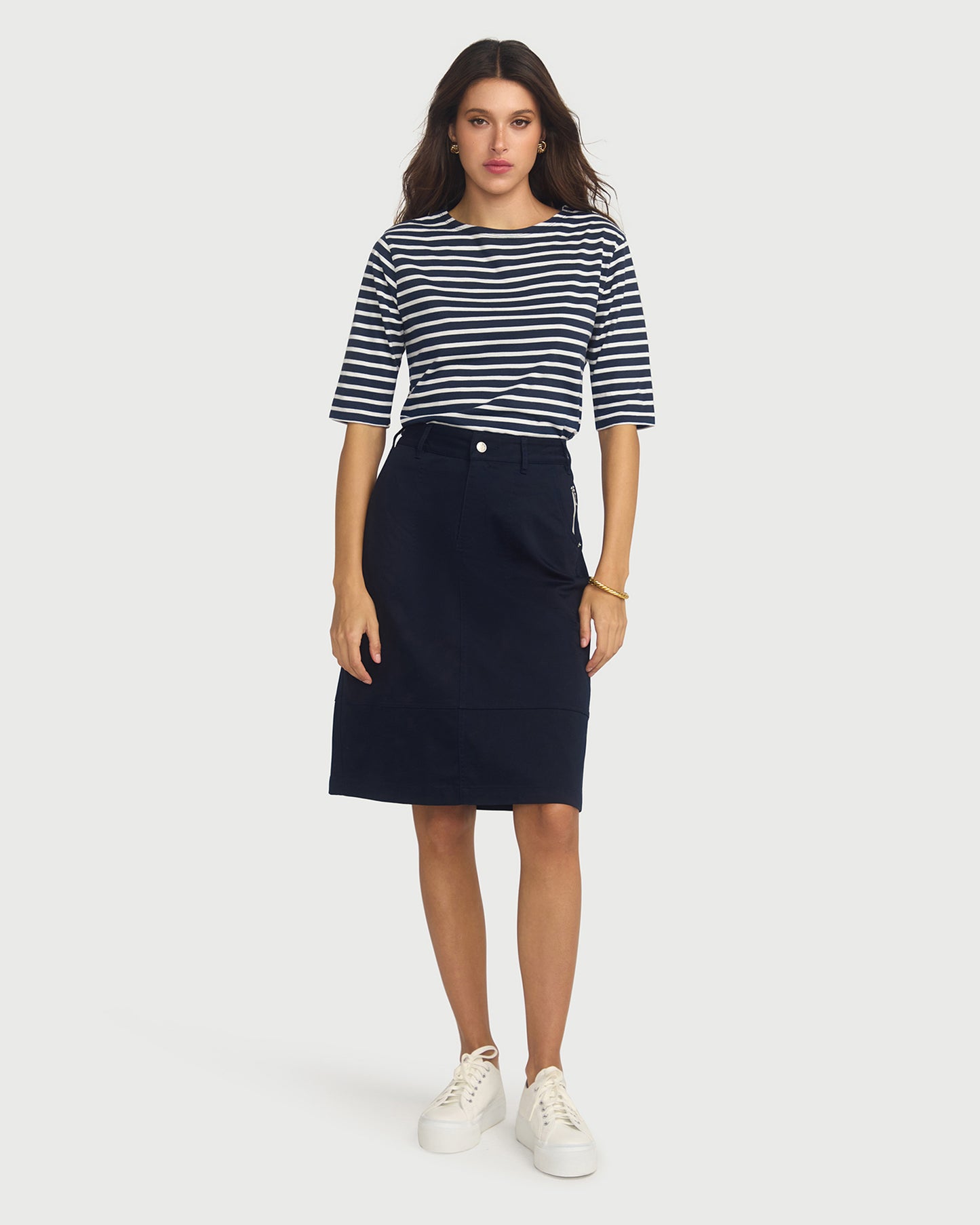 Navy Jupe Skirt