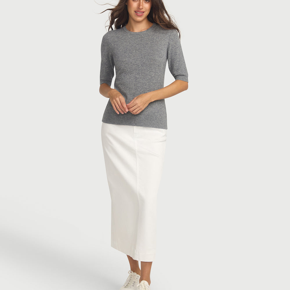 
                      
                        Margaux Grey Knit Top Cashmere & Wool
                      
                    